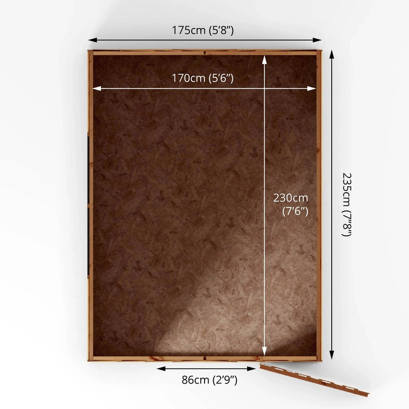 8 x 6 Overlap Apex - Single Door Shed, Learning SPACE