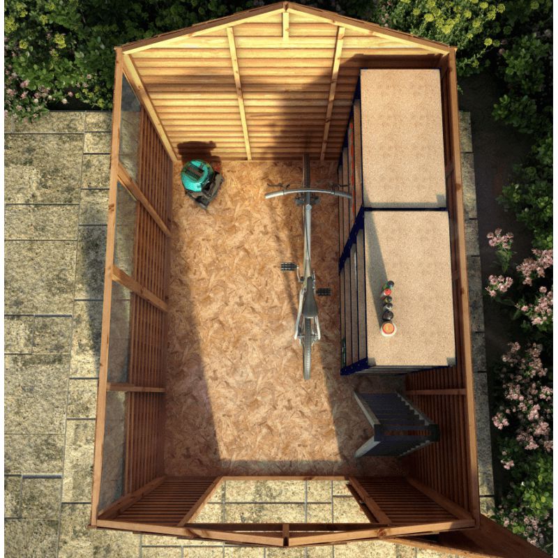 8 x 6 Overlap Apex - Single Door Shed, Learning SPACE