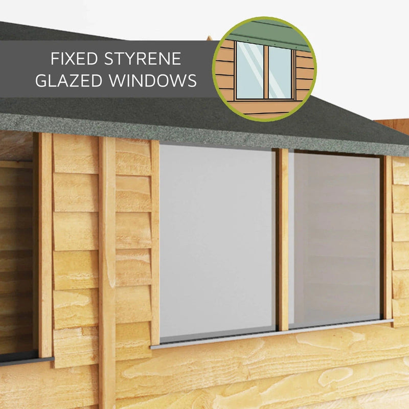 8 x 6 Overlap Apex - Single Door Shed, Learning SPACE