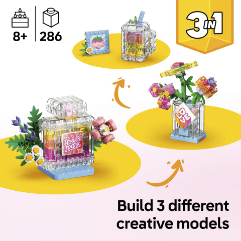 LEGO® Creator (31383) 3-in-1 Floral Decor Perfume Bottle, Activity Toys Learning SPACE