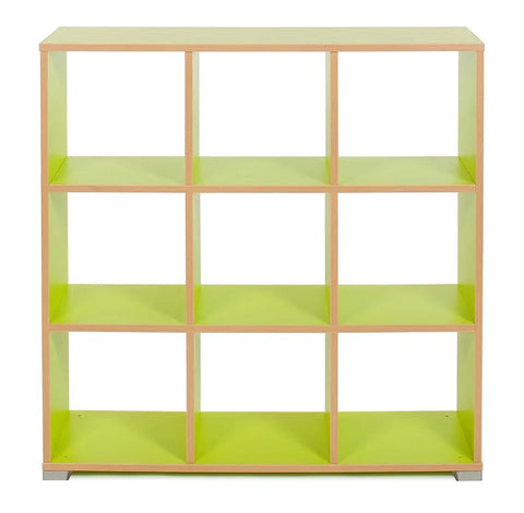 9 Cube Room Divider - Bubble Gum Range-Dividers,Dropship,Monarch UK,Shelves,Storage,Wellbeing Furniture-Lime-MEQ9025LIME-Learning SPACE