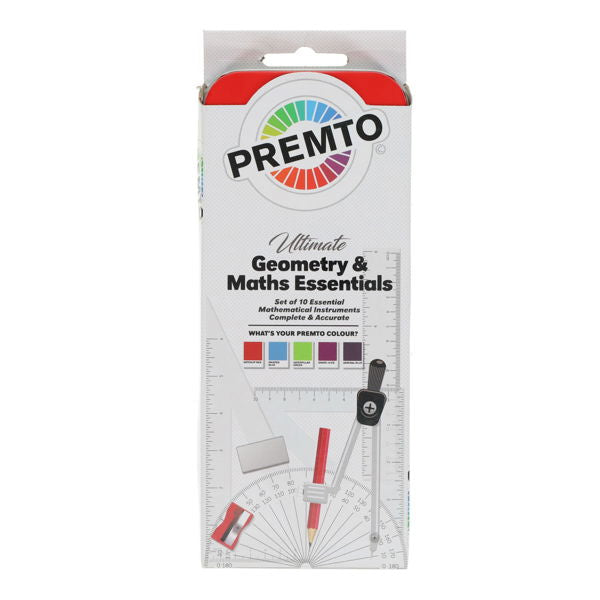 9 Piece Maths Set, Stationery Learning SPACE