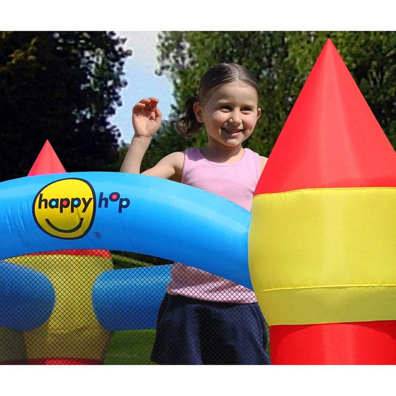 Happy Hop Castle Bouncer with Slide and Hoop, Pool, Water & Sand Toys Learning SPACE