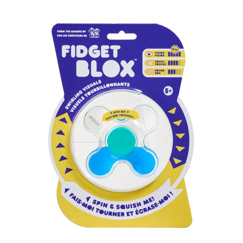 Fidget Blox Spinner - Calming Sensory Toy, Blue Learning SPACE
