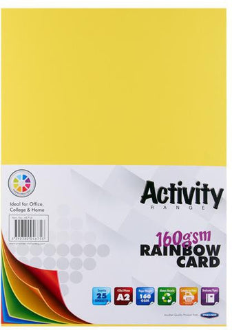 A2 Card 25 Sheets - Rainbow-Art Materials,Arts & Crafts,Baby Arts & Crafts,Back To School,Drawing & Easels,Early Arts & Crafts,Paper & Card,Premier Office,Primary Arts & Crafts,Primary Literacy,Stationery,Stock-Learning SPACE