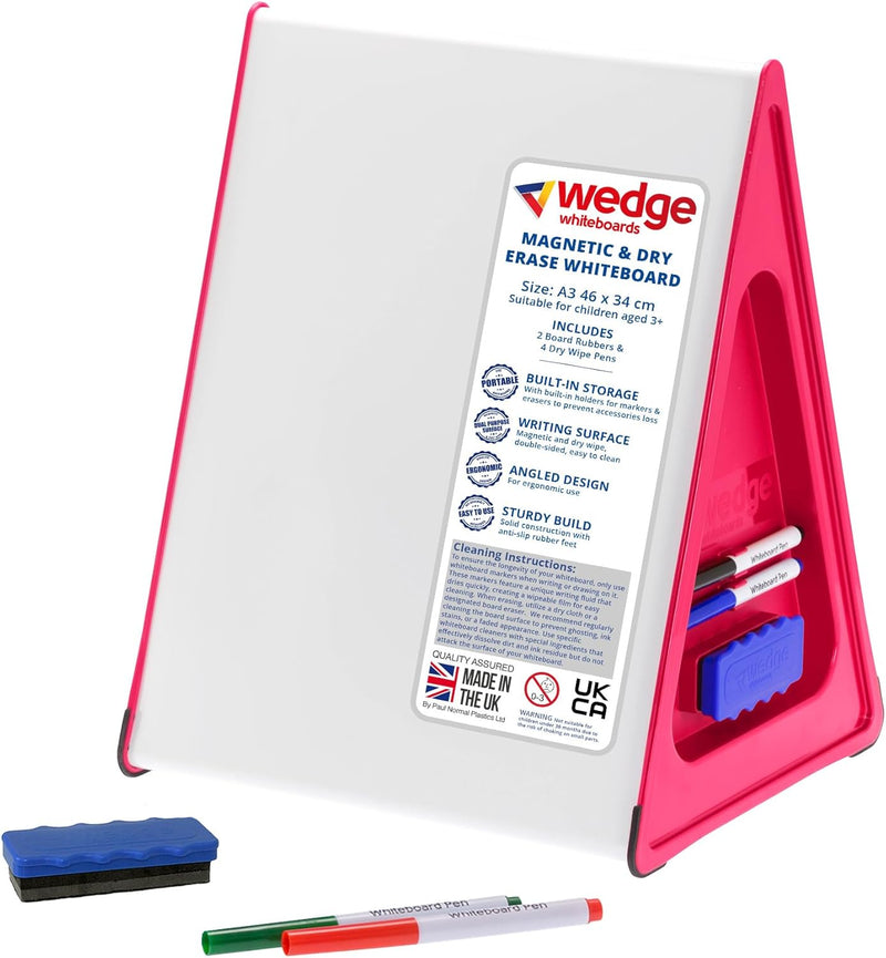 A3 Wedge Whiteboard – Supporting Independent Learning at Every Desk, Pink Learning SPACE