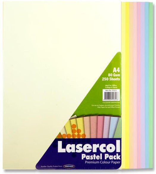 A4 80gsm Colour Paper 250 Sheets - Pastel-Art Materials,Arts & Crafts,Baby Arts & Crafts,Back To School,Early Arts & Crafts,Paper & Card,Premier Office,Primary Arts & Crafts,Primary Literacy,Stationery,Stock-Learning SPACE