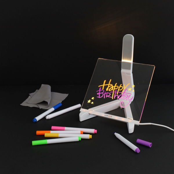 Acrylic LED Message Board - 150 x 150mm, Learning SPACE