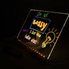 Acrylic LED Message Board (inc 7 markers) - 200x300mm, Learning SPACE