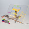 Acrylic LED Message Board (inc 7 markers) - 200x300mm, Learning SPACE