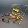 Acrylic LED Message Board (inc 7 markers) - 200x300mm, Learning SPACE