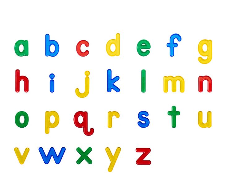 Acrylic Rainbow Lowercase Letters Small - For Use with Light Panels, Learning SPACE