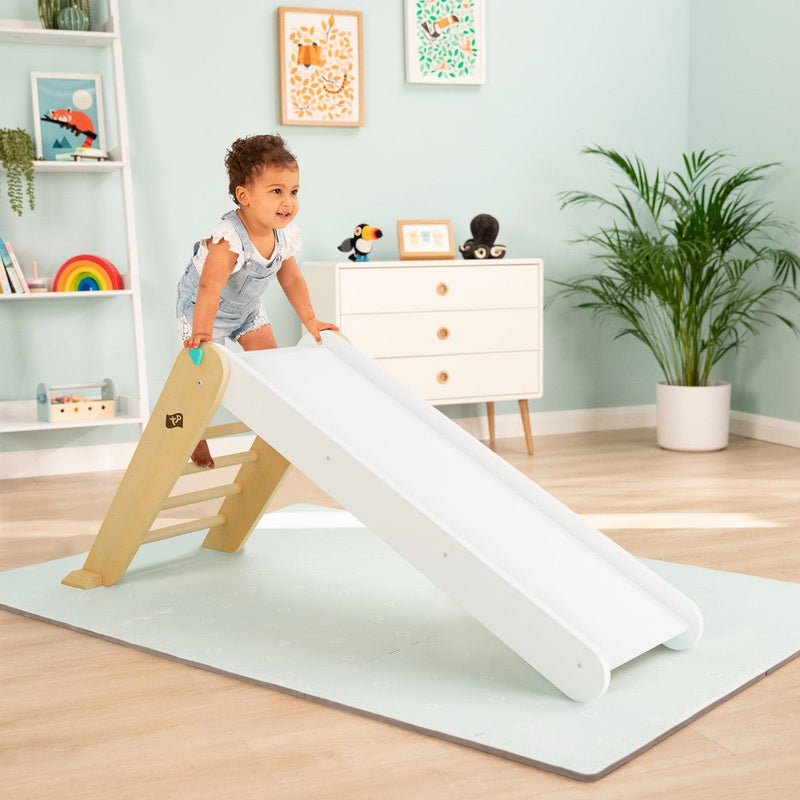 Active-Tots Pikler Style Folding Wooden Slide, Learning SPACE