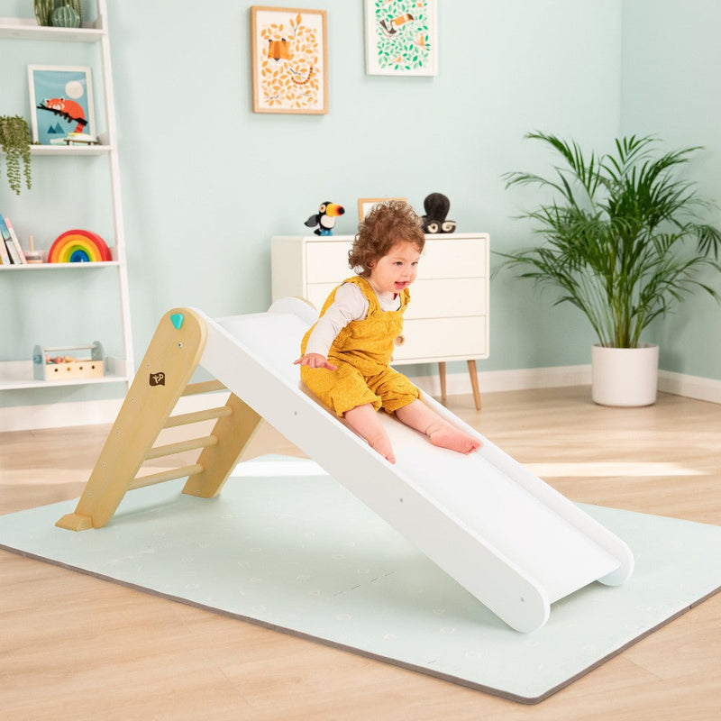 Active-Tots Pikler Style Folding Wooden Slide, Learning SPACE