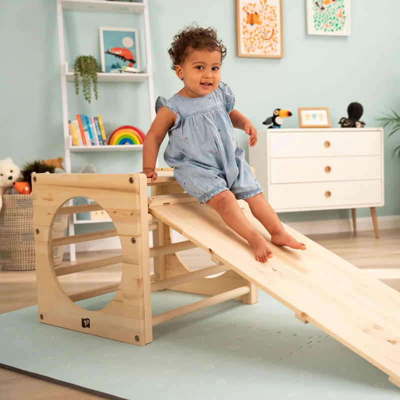 Active Tots Wooden 2 Climbing Cubes And Bridge/Slide (UK Mainland Only), Learning SPACE