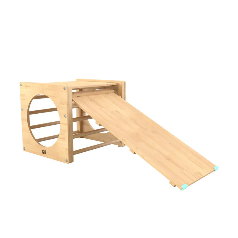 Active Tots Wooden Climbing Cube With Bridge/Slide (UK Mainland Only), Learning SPACE