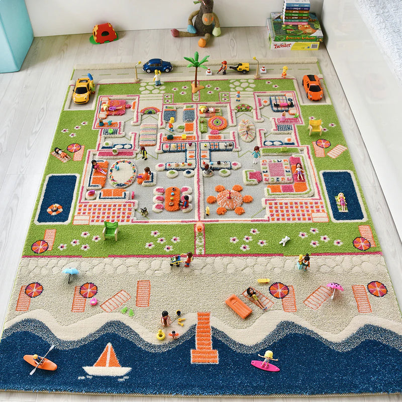 Activity 3D Textured Theme Play Rug, Learning SPACE