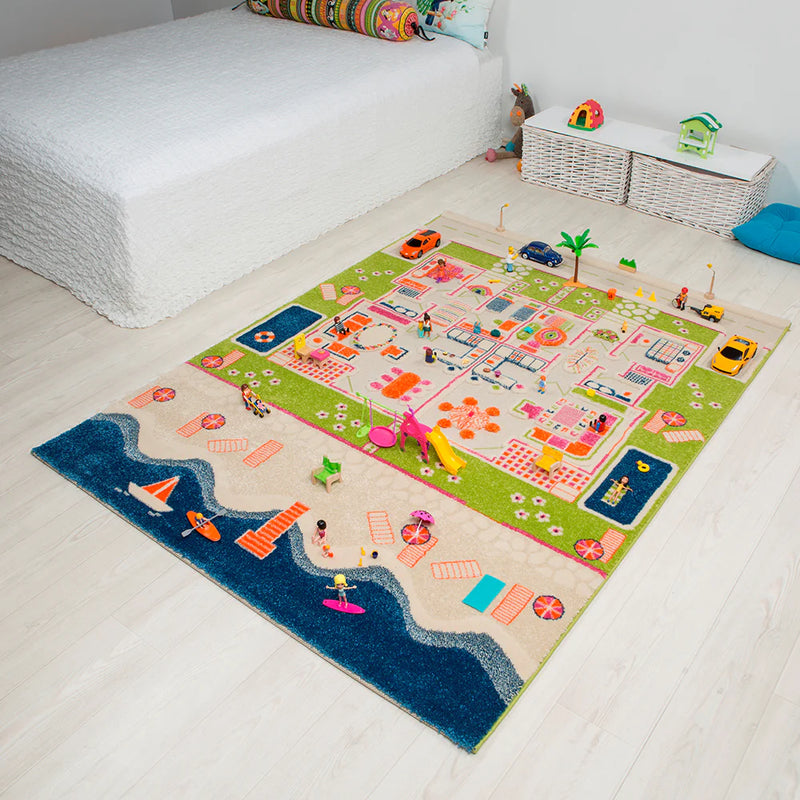 Activity 3D Textured Theme Play Rug, Learning SPACE