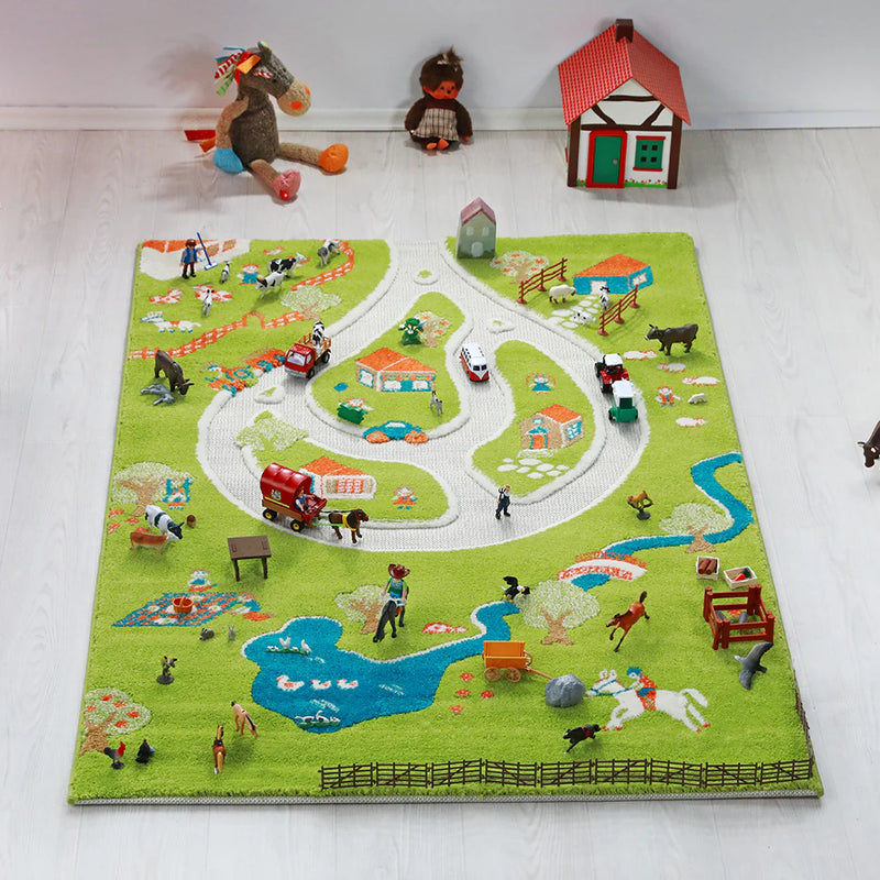 Activity 3D Textured Theme Play Rug, Learning SPACE