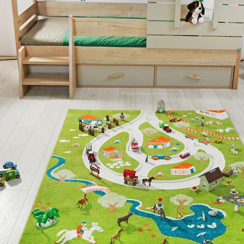 Activity 3D Textured Theme Play Rug, Learning SPACE