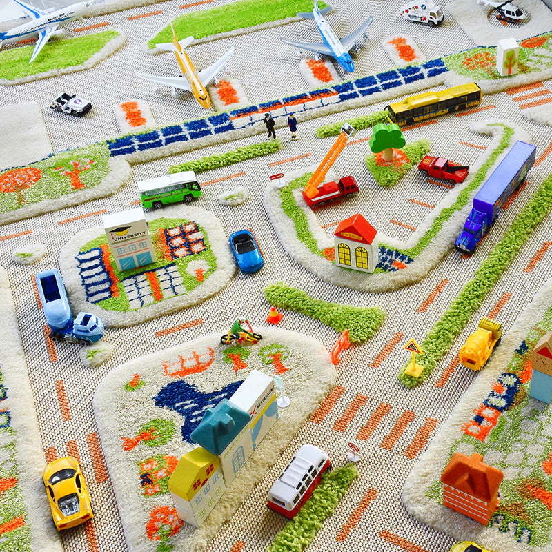 Activity 3D Textured Theme Play Rug, Mini City Learning SPACE