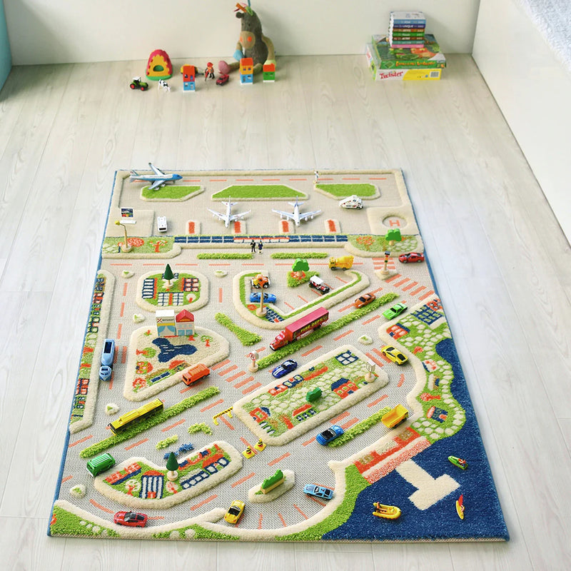 Activity 3D Textured Theme Play Rug, Learning SPACE