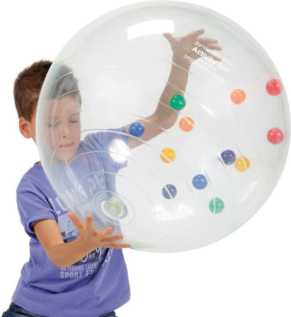 Activity Ball with Colourful Bouncy Balls-Sports Toys-ADD/ADHD,Additional Need,AllSensory,Calming & Anxiety,Gross Motor and Balance Skills,Gymnic,Sensory & Physio Balls,Sensory Balls,Sensory Processing Disorder,Stock,Teen Sensory Weighted & Deep Pressure,Vestibular,Visual Sensory Toys,Weighted & Deep Pressure-Learning SPACE
