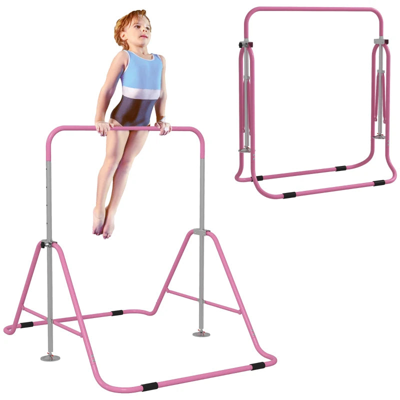 Adjustable Kids Gymnastics Bar – Foldable & Fun Training Bar, Learning SPACE