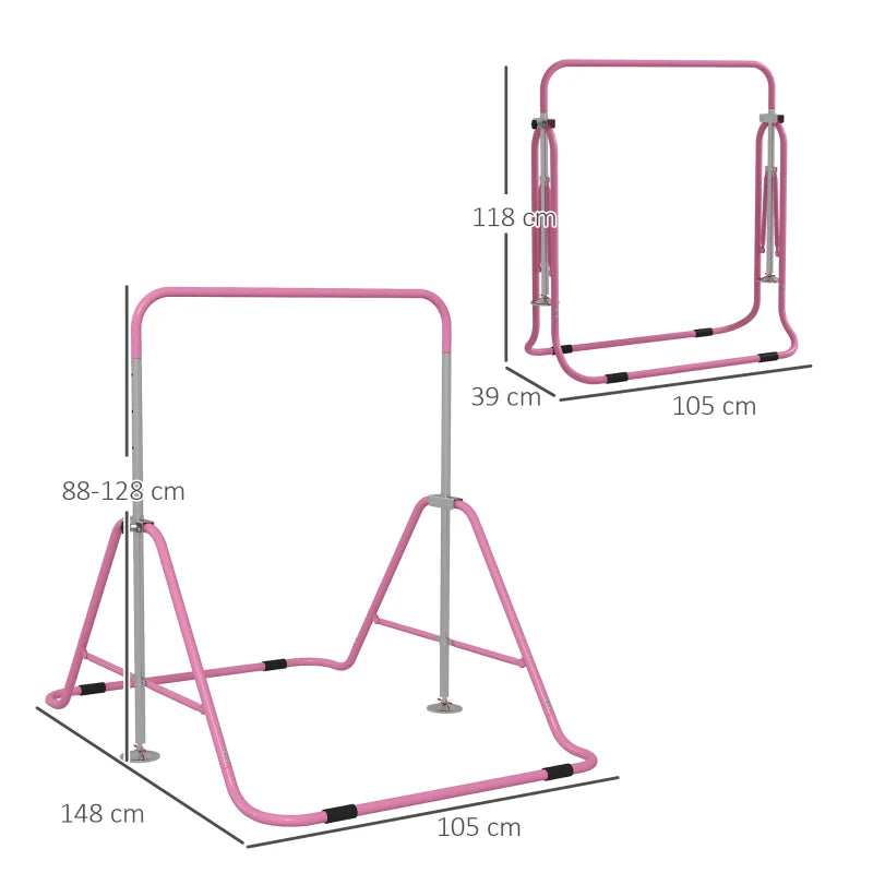 Adjustable Kids Gymnastics Bar – Foldable & Fun Training Bar, Learning SPACE