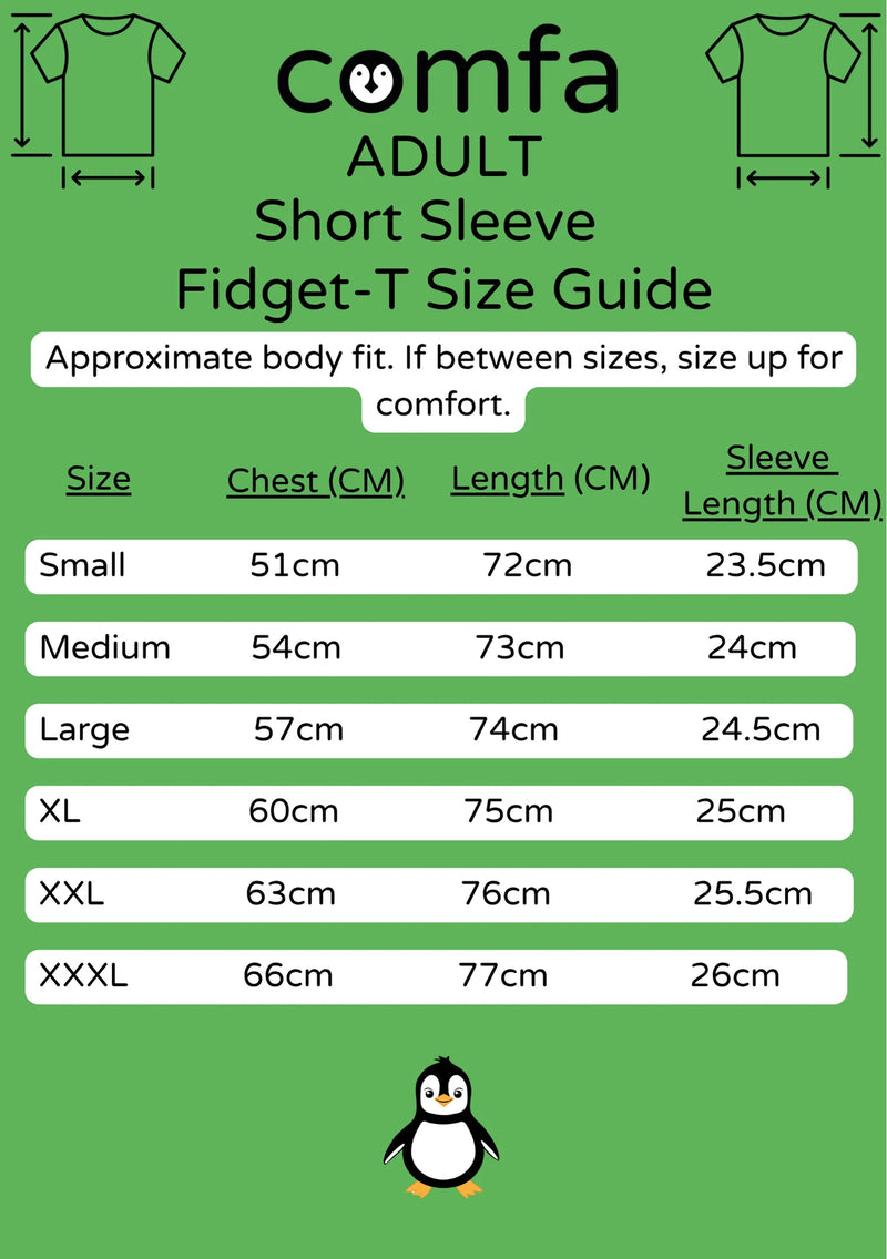 Adult Fidget T-Shirt : Sensory Clothing with Built-in Popits, Learning SPACE