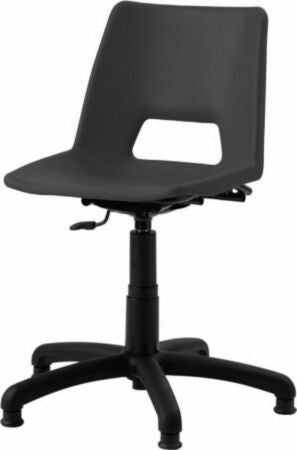 Advanced Adult / Secondary ICT Swivel Chair, Nylon Glides Black Learning SPACE