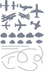 Airplane Wall/Ceiling Stickers, Grey 34x55 cm Learning SPACE