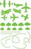 Airplane Wall/Ceiling Stickers, Green 34x55 cm Learning SPACE