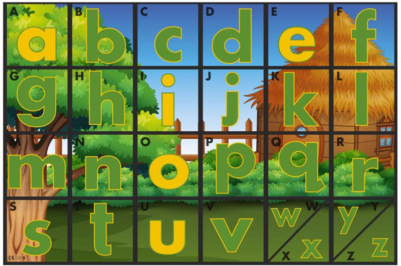 Alphabet Themed Playmats and Tiles, Farm 1m x 1.5m Platmat Learning SPACE