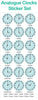 Analogue Clocks Sticker Set, Learning SPACE