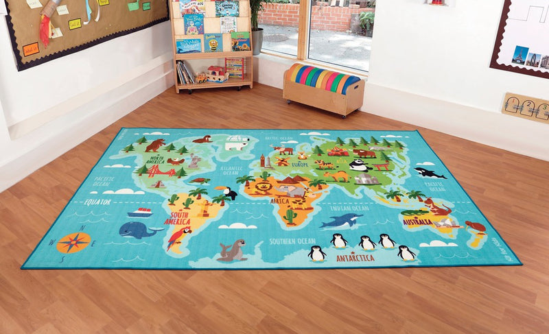 Animals & Places of the World 3x2m Carpet, Learning SPACE