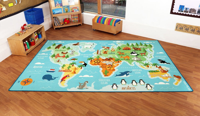 Animals & Places of the World 3x2m Carpet, Learning SPACE