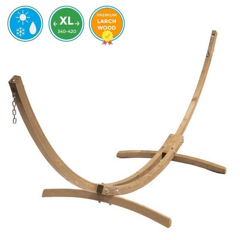 Arcus Hammock Stand (XL)-Hammock Stand-340-420,Amazonas,Dropship,hammock stand,Larch,Weatherproof,Wood,Wooden Stand-Learning SPACE