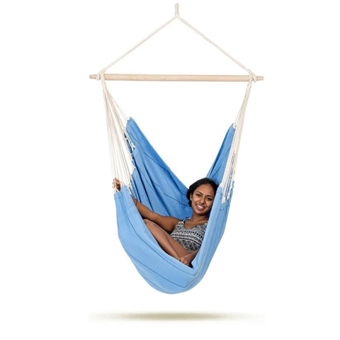 Artista Blue Hammock Chair-Hammock Chair-Amazonas,Blue,Cotton,Hammock chair,Hanging Chair,Indoor,Large,Single-Learning SPACE