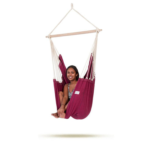 Artista Vino Hammock Hanging Chair-Hammock Chair-Cotton,Hammock chair,Hanging Chair,Indoor,Large,Red,Single-Learning SPACE