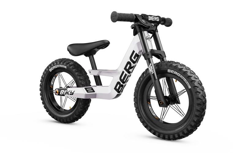 BERG Biky Cross With Handbrake, White Learning SPACE