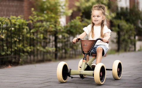 BERG Buzzy Retro Green 2-in-1 Go-Kart, Learning SPACE