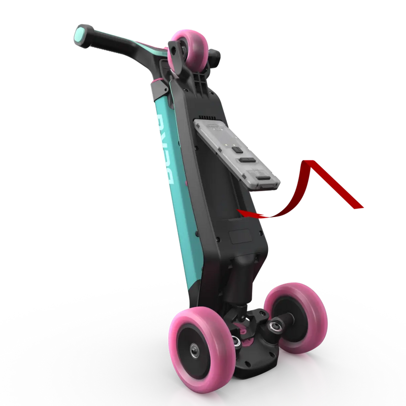 BERG Nexo Foldable Lights LED-Deck 3 Wheeled Scooter, Learning SPACE