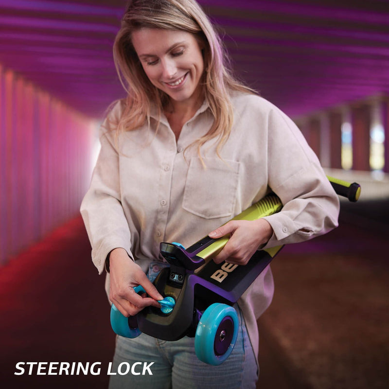 BERG Nexo Foldable Lights LED-Deck 3 Wheeled Scooter, Learning SPACE