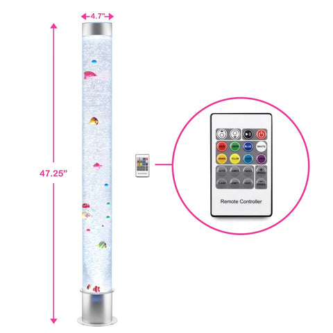 Lumina Multi-Connect 1.2m Slim Bubble Tube with Fish and Remote