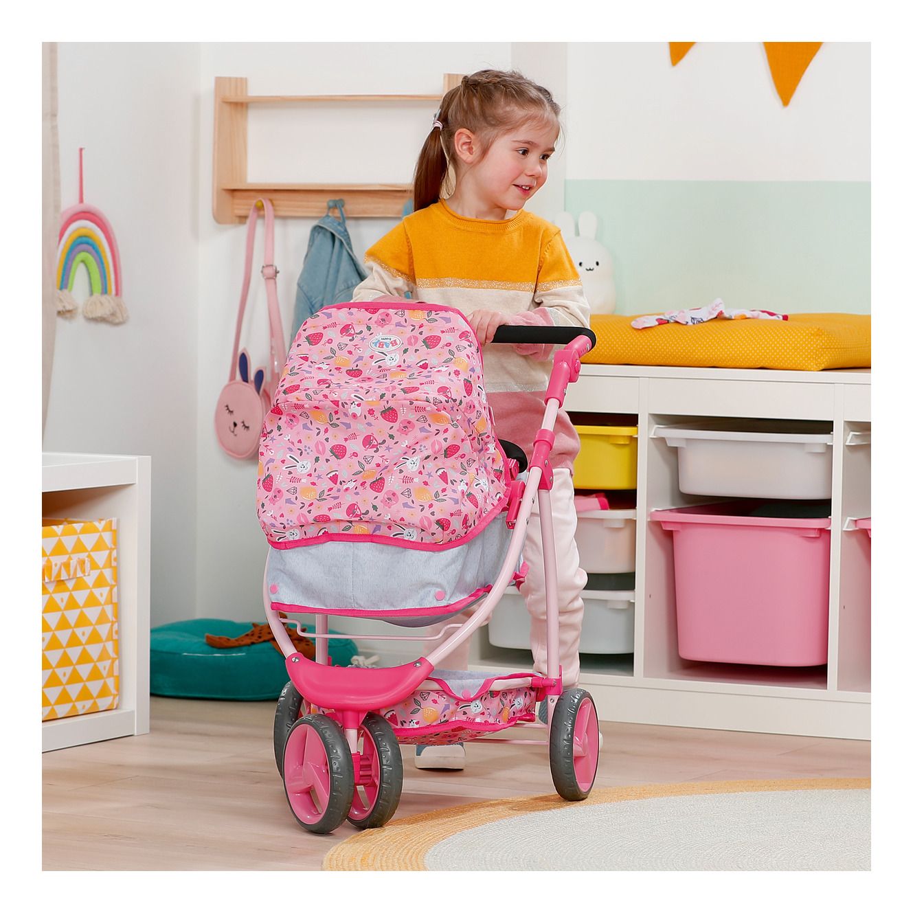 BABY born Deluxe Pram Stylish Multi Functional Doll Pram