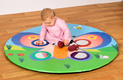 Baby Play Mat - Mirror & Butterfly Theme-AllSensory,Baby Sensory Toys,Baby Soft Play and Mirrors,Down Syndrome,Dropship,Gifts for 0-3 Months,Gifts For 3-6 Months,Mats,Mats & Rugs,Neuro Diversity,Playmat,Playmats & Baby Gyms,Sensory Flooring,Sensory Mirrors,Stock-Learning SPACE