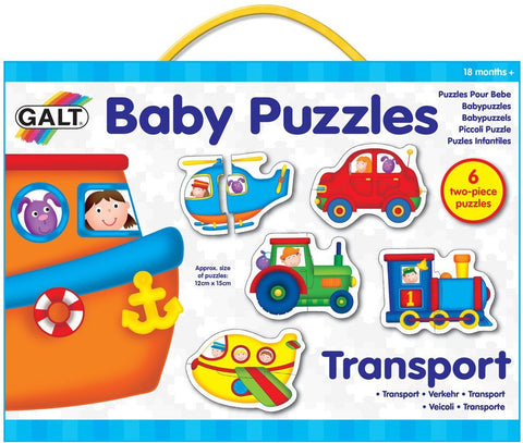 Baby Puzzles - Transport-2-12 Piece Jigsaw, Cars & Transport, Down Syndrome, Galt, Gifts For 2-3 Years Old, Imaginative Play, Stock-Learning SPACE