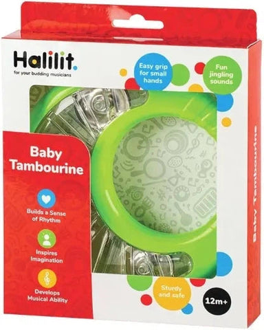 Baby Tambourine (Single) - Children's Musical Instrument-Baby Cause & Effect Toys,Baby Musical Toys,Baby Sensory Toys,Calming & Anxiety,Cerebral Palsy,Down Syndrome,Gifts for 0-3 Months,Gifts For 1 Year Olds,Gifts For 3-6 Months,Gifts For 6-12 Months Old,Halilit Toys,Helps With,Music,Neuro Diversity,Sensory Seeking,Sound Equipment,Stock-Learning SPACE