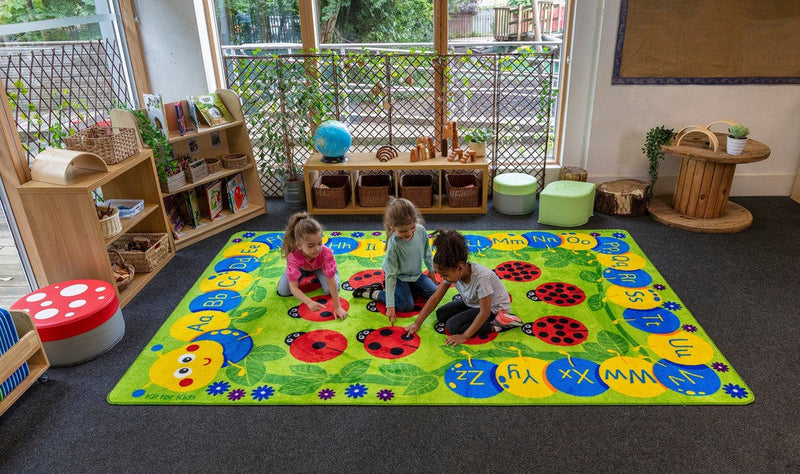 Back to Nature™ Chloe Caterpillar Numeracy & Literacy 3x2m Carpet, Learning SPACE